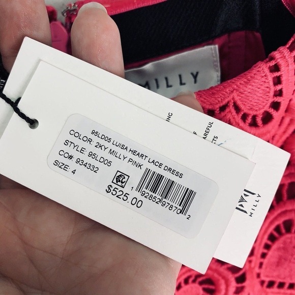 Milly Luisa Sweetheart Lace Strapless Sheath Dress Womens Size 4 NWT $525 - Picture 10 of 16